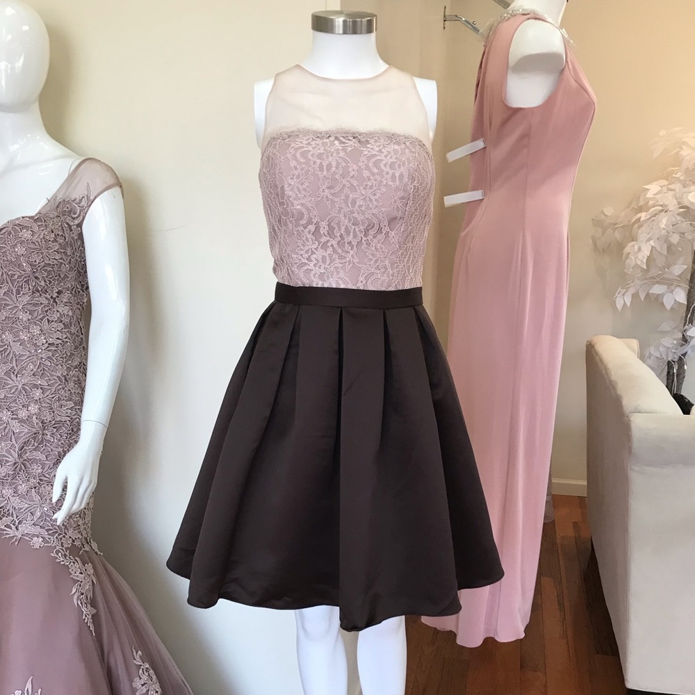 Classy lace and satan cocktail gown!